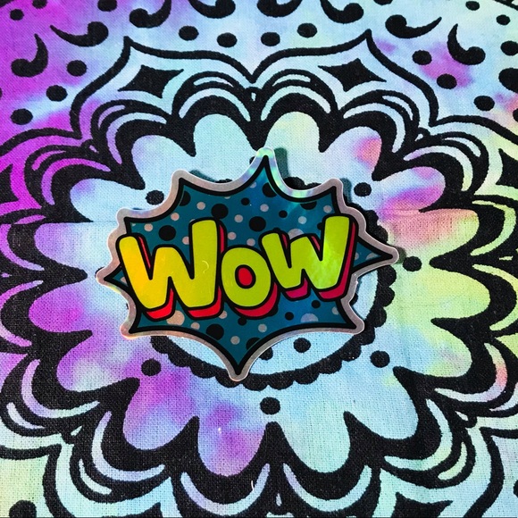 WOW Metallic Prismatic Reflective Single Decor Sticker - Picture 2 of 12